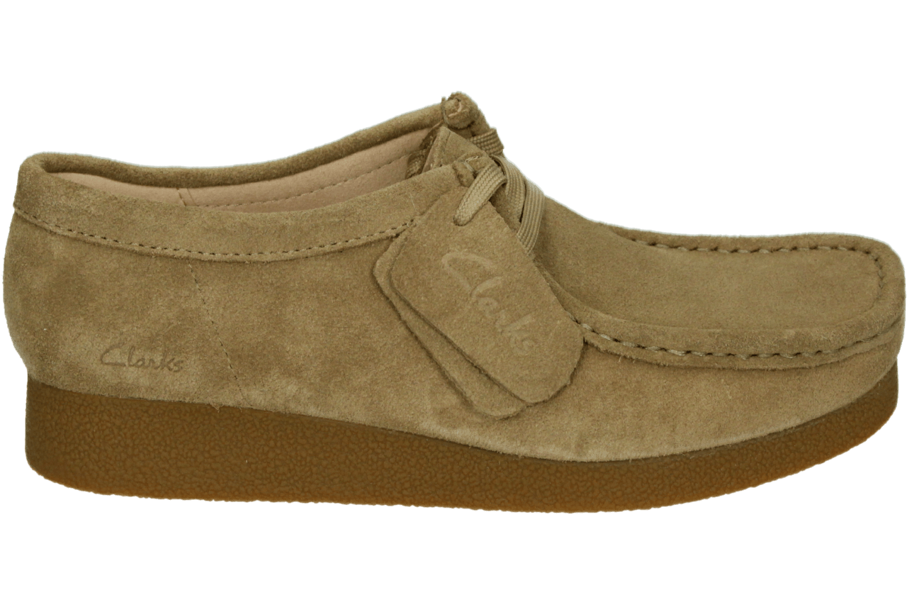 Clarks - Dames - WallabeeEVOSh - D - 1 - dark sand suede - maat 5,5