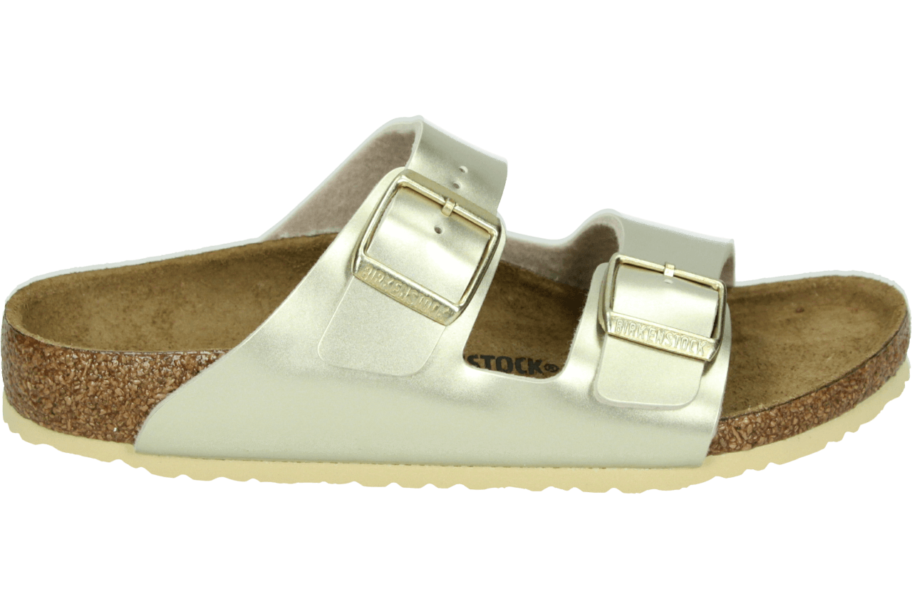 Birkenstock Arizona Kids Slippers Electric Metallic Gold Narrow-fit | Goud | Imitatieleer | Maat 39 | 1014841