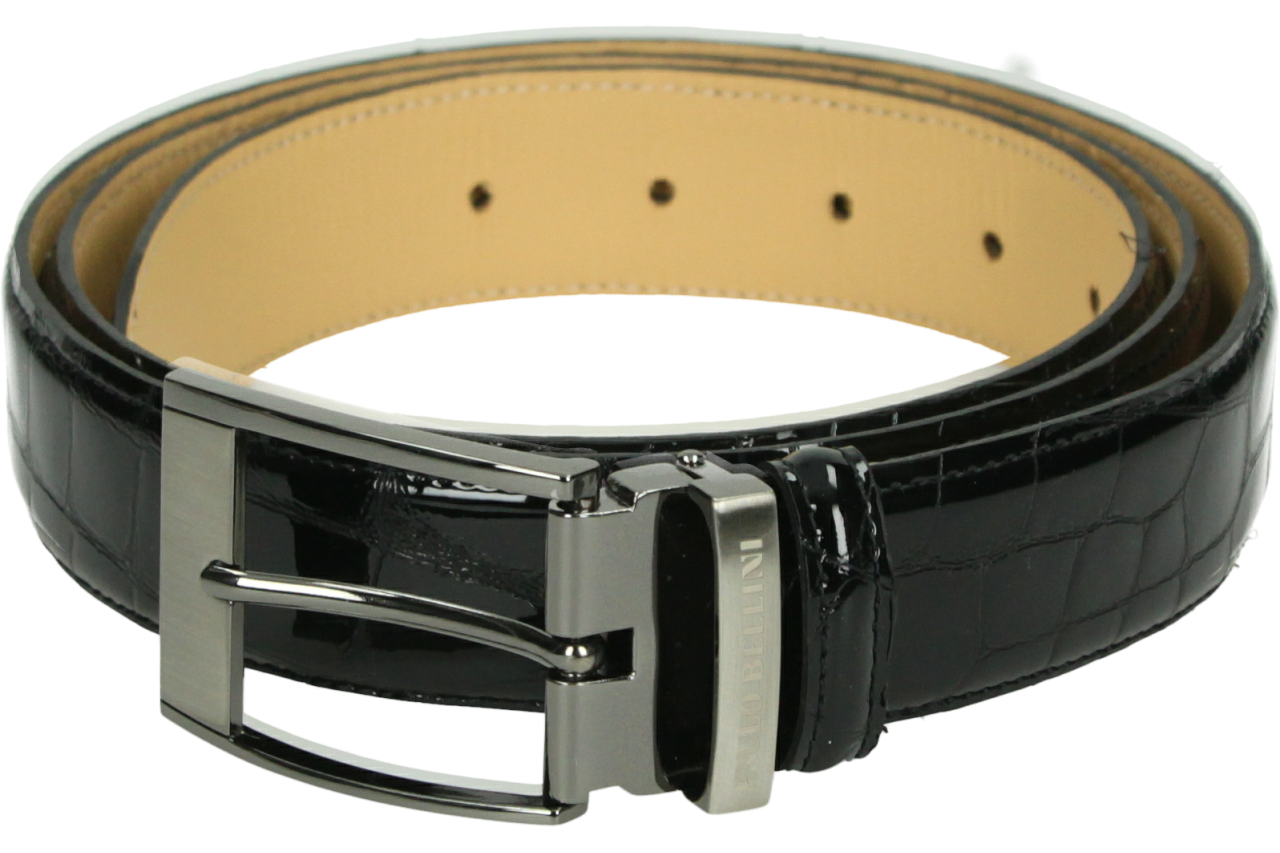 Paulo Bellini BELT BLACK CROCO LAK - alle