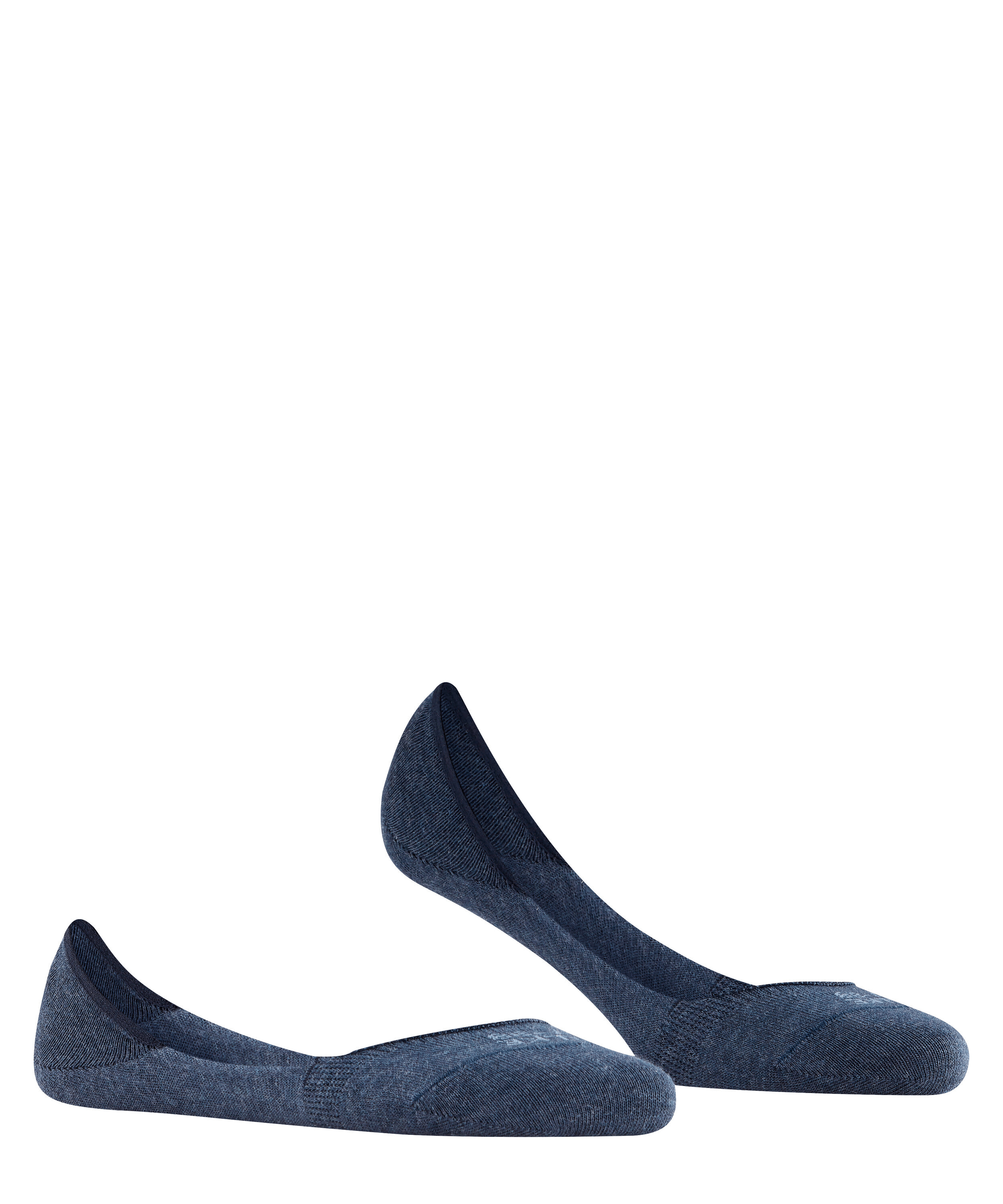 FALKE Step Medium Cut dames kousenvoetjes - donkerblauw (navy melangeange) - Maat: 37-38